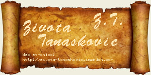 Života Tanasković vizit kartica